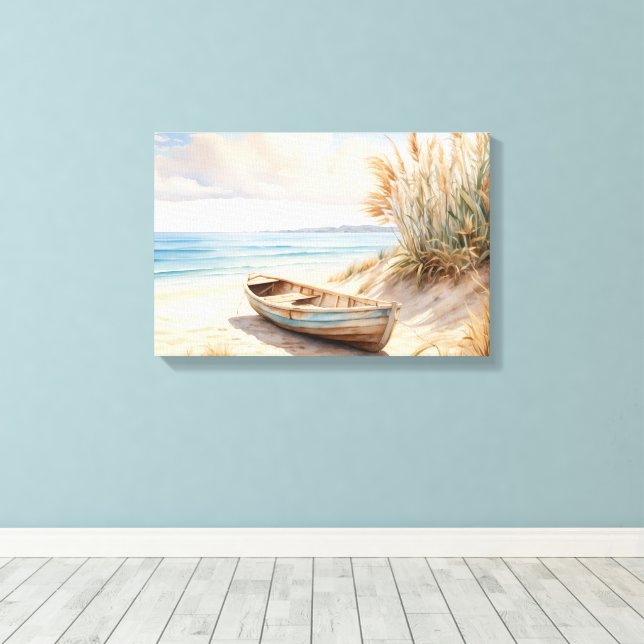 Arte mural de tela de escenas de playa (Insitu (piso de madera))