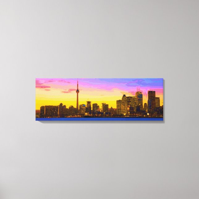 Arte mural de tela "TDOT SKYLINE" de Innovativ Dez (Anverso)