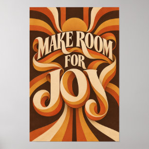 Arte mural de tipografía retro 'Haz espacio para l