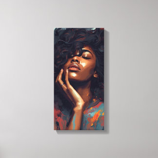 Arte mural de un Chica con cabello desordenado y o