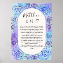 Arte mural de versículos de la Biblia de Mateo