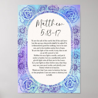 Arte mural de versículos de la Biblia de Mateo