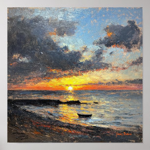 Arte mural del cielo femenino de la tarde Decoraci