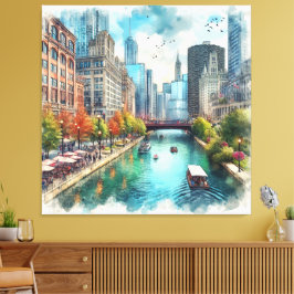 Arte mural del río Chicago Illinois 