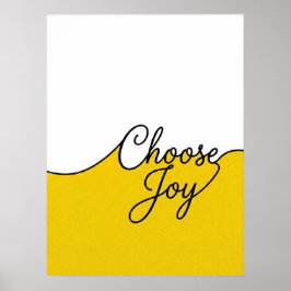 Arte mural en cursiva Amarillo y Blanco Elige Aleg