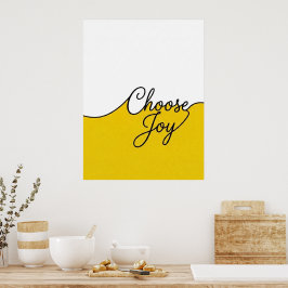 Arte mural en cursiva Amarillo y Blanco Elige Aleg