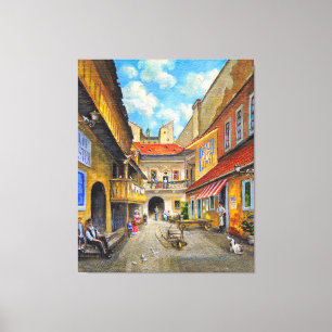 Arte mural en la plaza de la ciudad antigua
