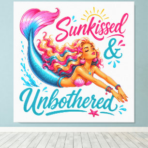 Arte mural envolvente de sirena fantástica en el o