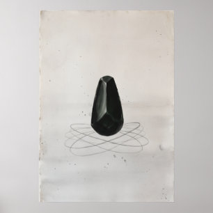 Arte mural espiritual de obsidiana negra para cent