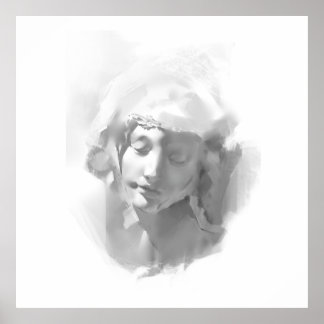 Arte mural Estatua de escayola Esbozo de mujer