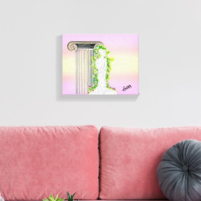 Arte mural: Estatua de una diosa. (Insitu (Sala de estar))