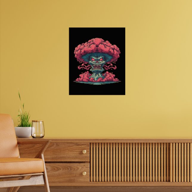 Arte mural explosión monstruo rojo (Salón 2)