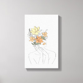 Arte mural femenino, papel abstracto femenino