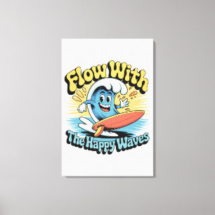 Arte mural Fluye con las olas felices