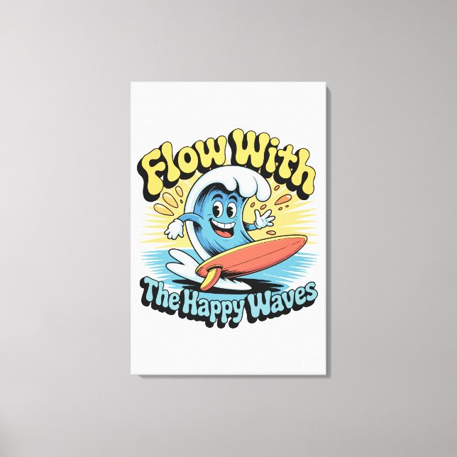 Arte mural Fluye con las olas felices (Anverso)