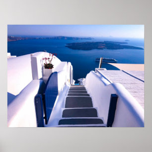 Arte mural griego Santorini