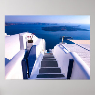 Arte mural griego Santorini