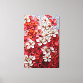 Arte mural impasto de flores multicolores