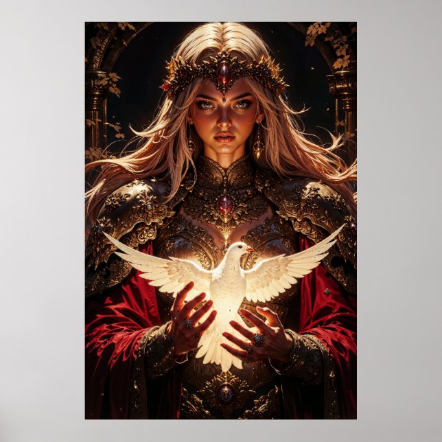 Arte mural mágico de sacerdotisa guardiana (Frente)