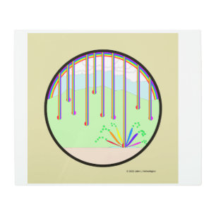 Arte mural metalizado, 8" x 8"