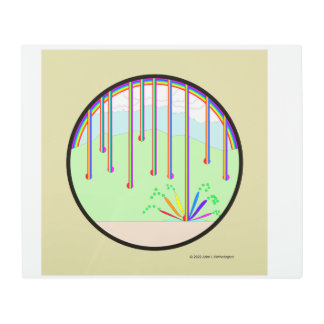 Arte mural metalizado, 8" x 8"