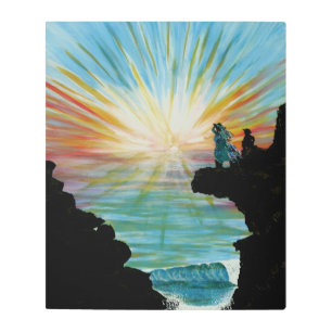 Arte mural metalizado Bubblepacífico