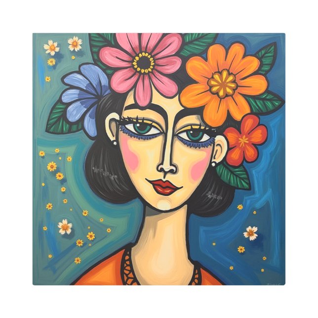 Arte mural metalizado con diseño artístico elegant (Anverso)