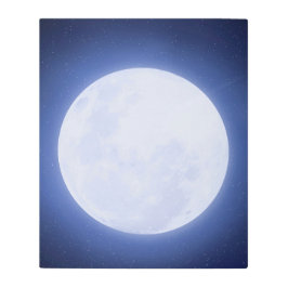 Arte mural Metalizado de Aura azul de la luna llen