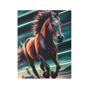 arte mural metalizado de caballo ecuestre decoraci