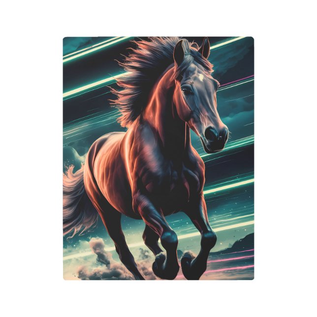 arte mural metalizado de caballo ecuestre decoraci (Anverso)