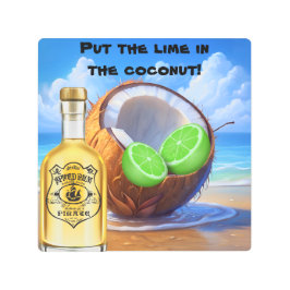 Arte mural Metalizado de cal, coco y ron