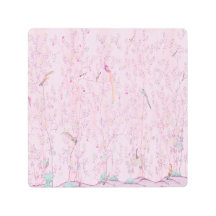 Arte mural Metalizado de Chinoiserie rosa