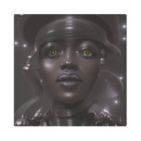 Arte mural Metalizado de ciborg galáctico