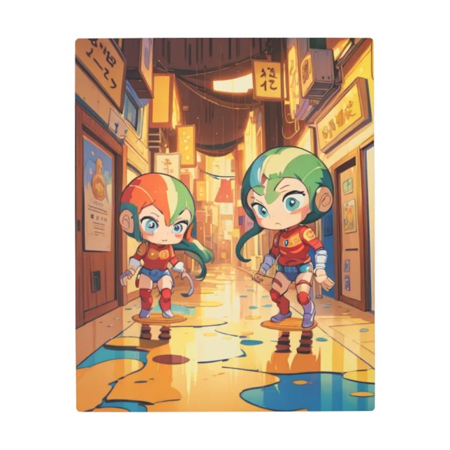 Arte mural Metalizado de ciencia ficción paisajes  (Anverso)