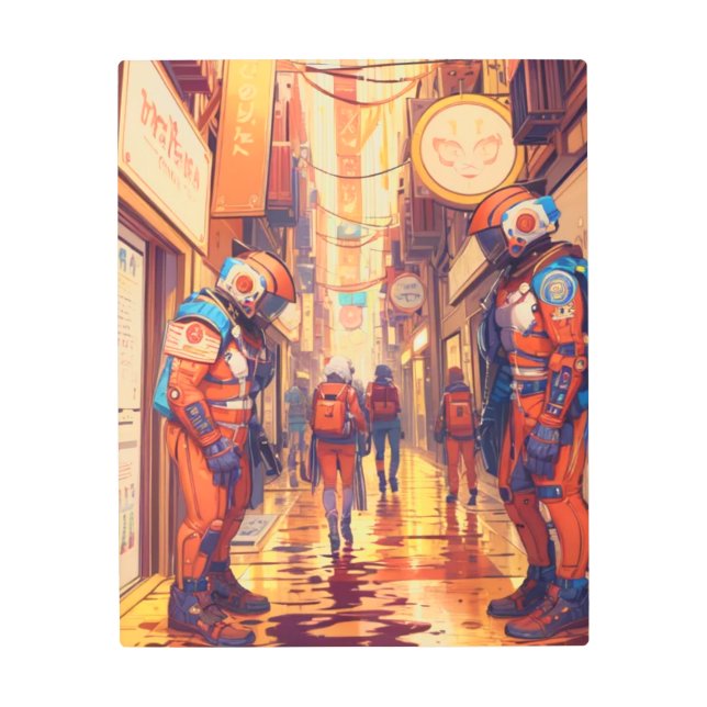 Arte mural Metalizado de ciencia ficción paisajes  (Anverso)