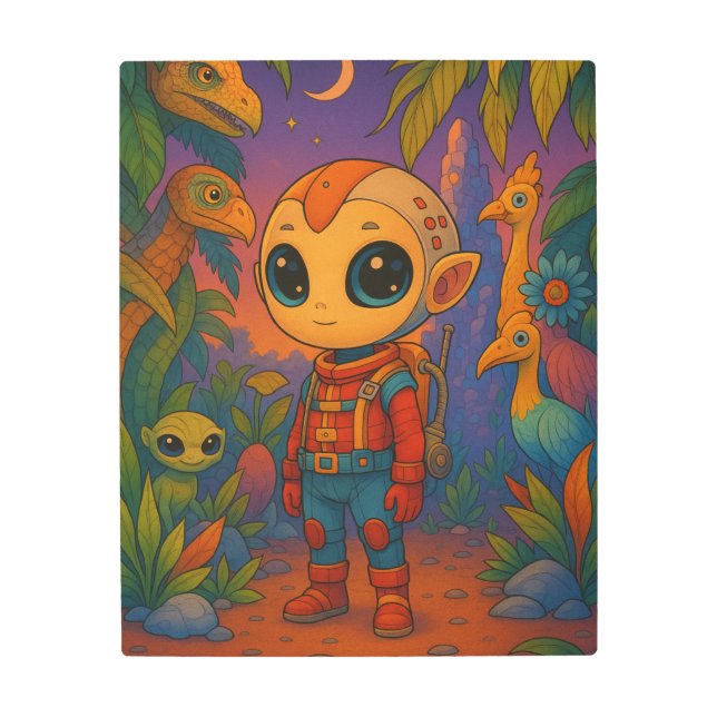 Arte mural Metalizado de ciencia ficción paisajes  (Anverso)