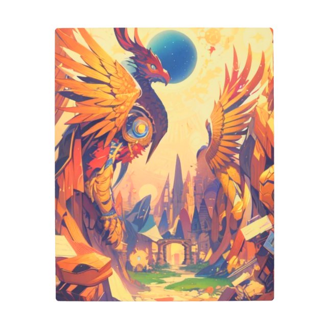 Arte mural Metalizado de ciencia ficción paisajes  (Anverso)