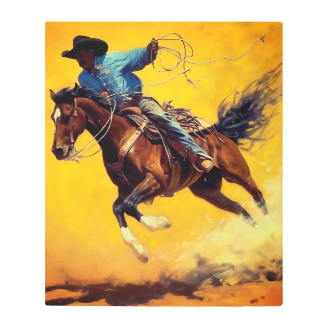 Arte mural Metalizado de Cowboy (Anverso)