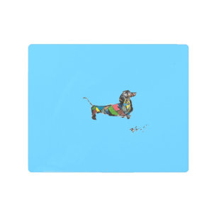 Arte mural Metalizado de Dachshund