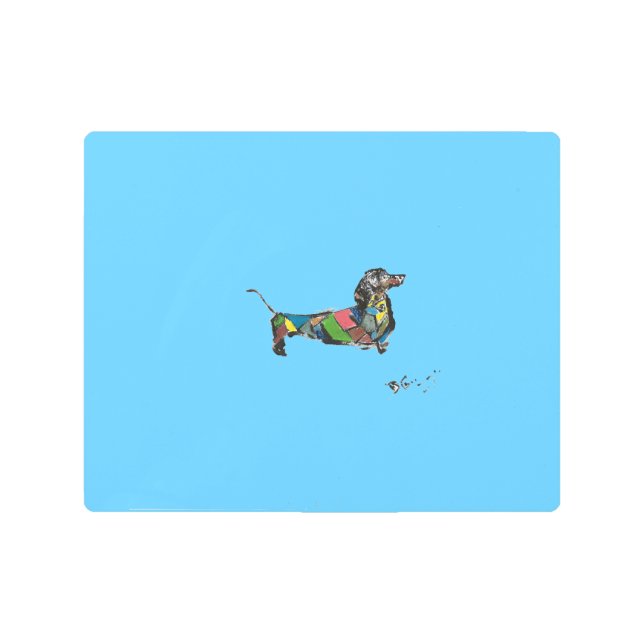 Arte mural Metalizado de Dachshund (Anverso)