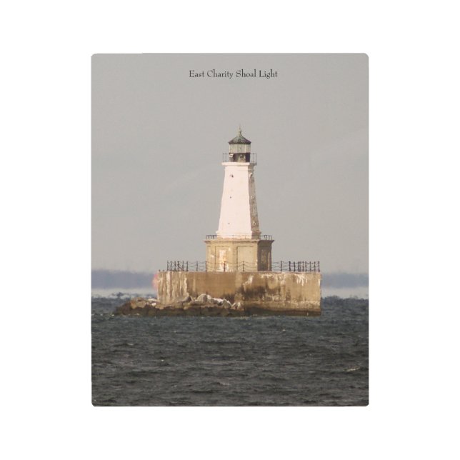 Arte mural metalizado de East Charity Shoal Light (Anverso)