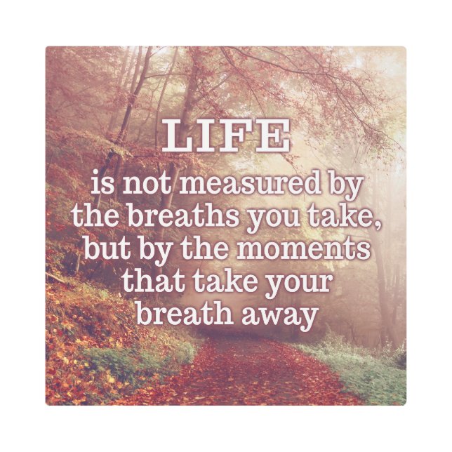 Arte mural metalizado de la cita de la vida (Anverso)