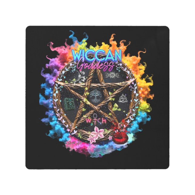 Arte mural Metalizado de la diosa de Wiccan (Anverso)