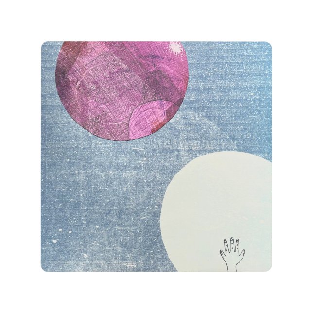 Arte mural Metalizado de la Luna Rosa (Anverso)