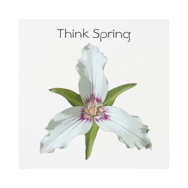 Arte mural Metalizado de la primavera del Trillium (Anverso)