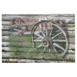 Arte mural Metalizado de la rueda del vagón rústic