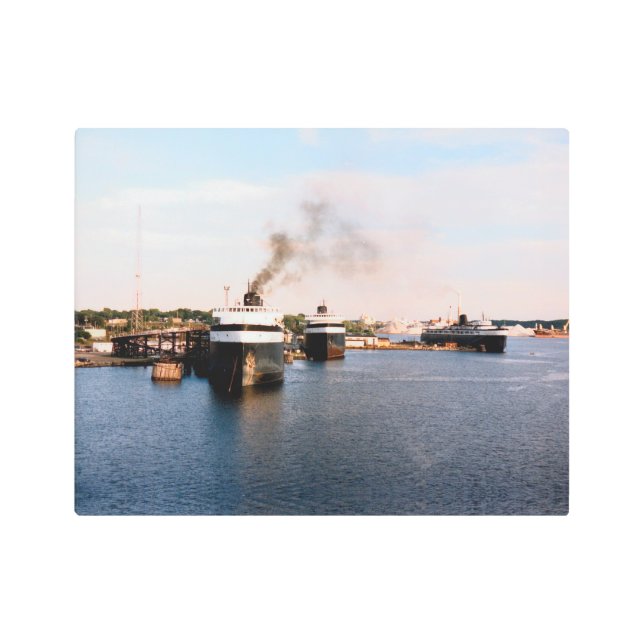 Arte mural metalizado de Ludington Ferries (Anverso)