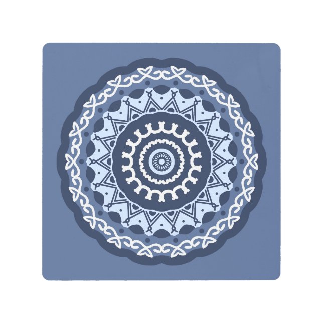 Arte mural metalizado de Mandala complicado (Anverso)