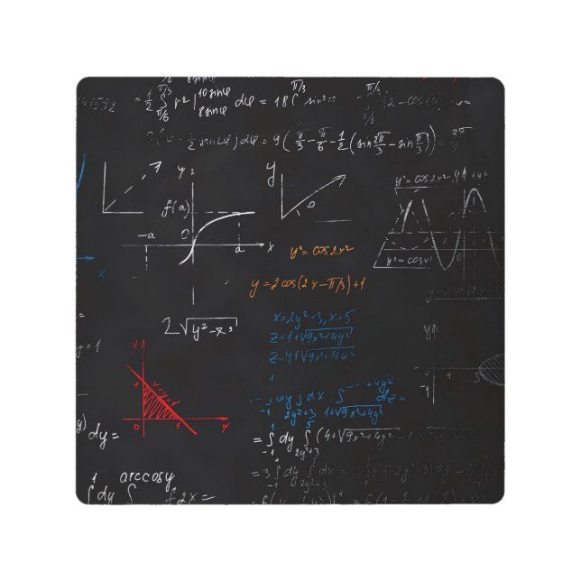 Arte mural Metalizado de matemáticas (Anverso)