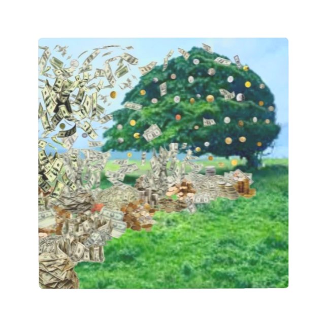 Arte mural Metalizado de Money Tree (Anverso)
